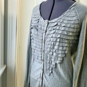 DKNY Ruffle Cardigan EUC